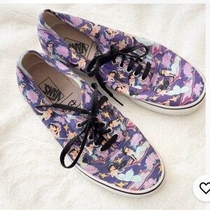 Vans Purple Jasmine Print Canvas Lace-Up Sneakers
